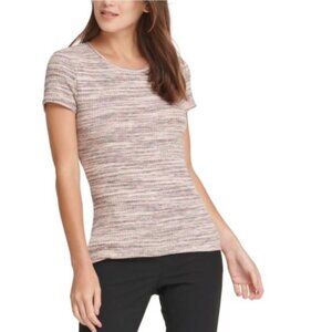Dkny Ribbed Scoop-Neck Top